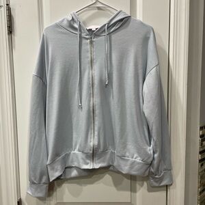 Light Blue Birdy Grey Zip Up Size Medium